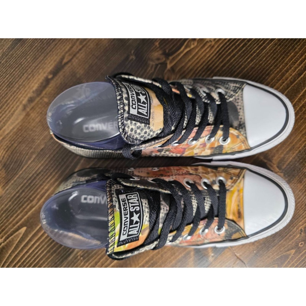 Converse All Star Women's Shoes Size‎ 7 Brown Black White Floral Print Shoes - Picture 10 of 15